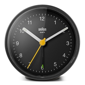Braun BC12B Analog väckarklocka med ljus och snooze, svart